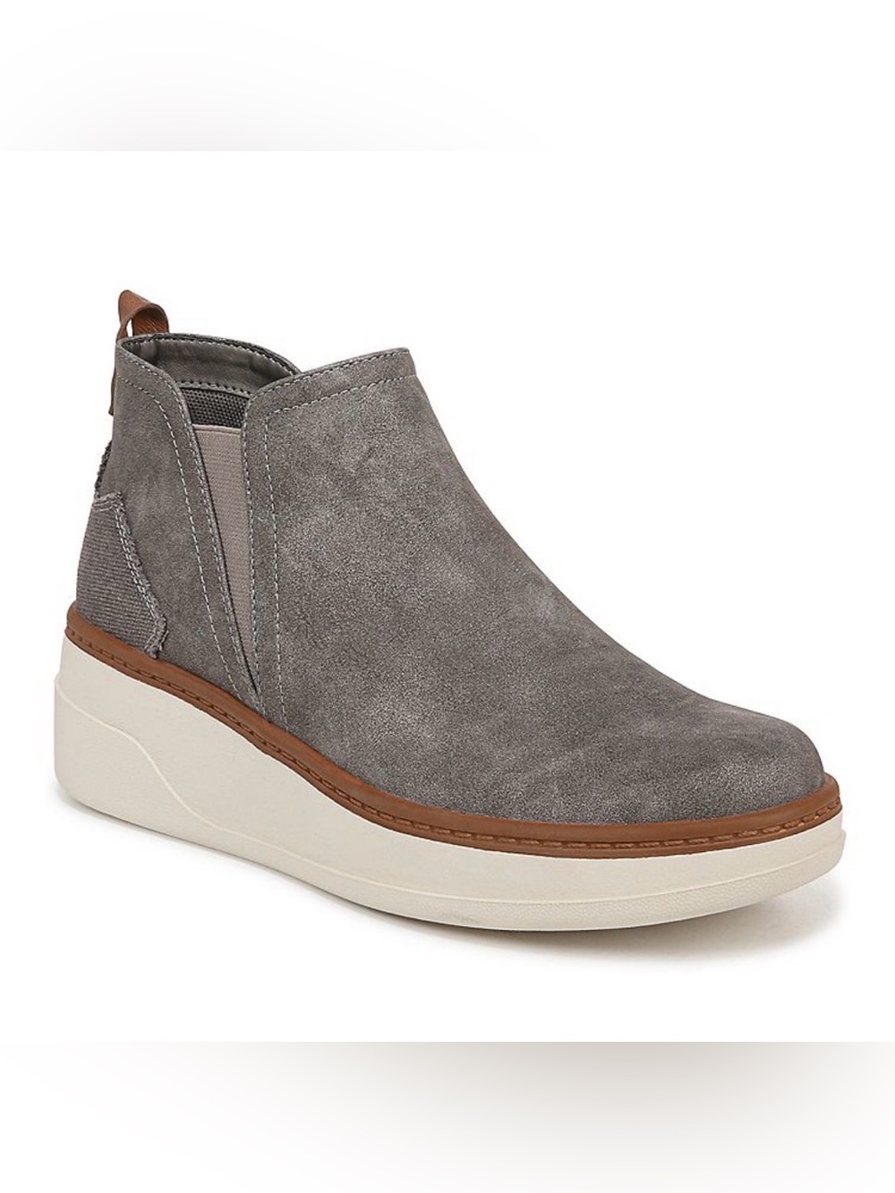 Blowfish Malibu Gray Suede Faux leather Ankle Booties . READ*